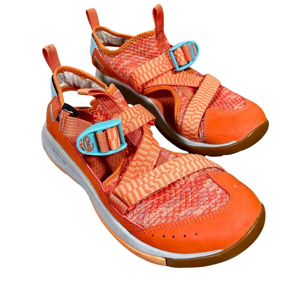 CHACO ODYSSEY SANDALS WOMENS ORANGE COLOR ADJUSTABLE STRAP SIZE 8